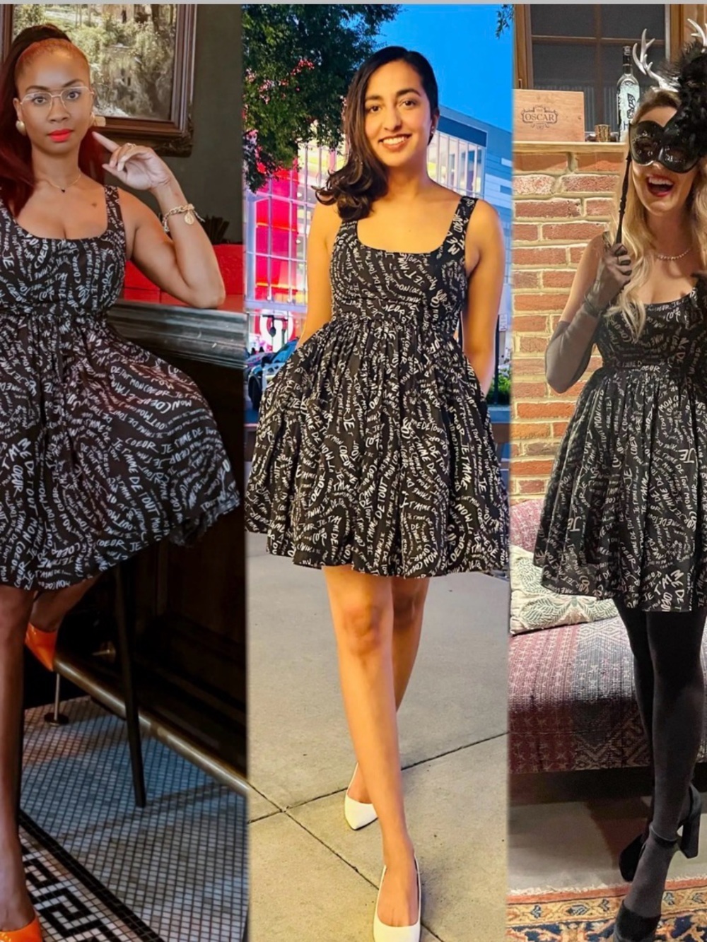 Cinq à Sept Adeline Dress Black Printed Fit-and-Flare Sundress size 2